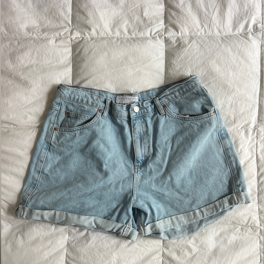 Topshop Mom Denim Shorts High-Waisted Casual